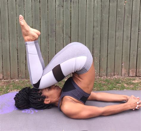 Plow Pose (beginner) My back should be more aligned.. practice makes perfect! | Plow pose yoga ...