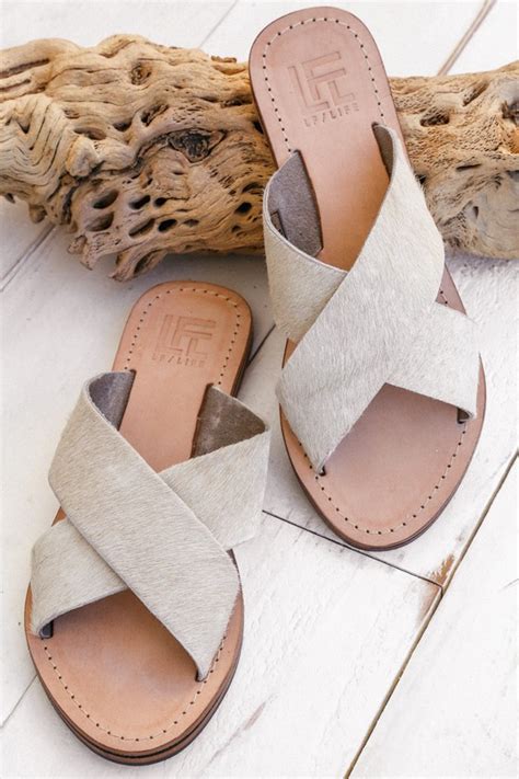 LFL Mira - Sand Slide Sandals - Genuine Pony Fur Sandals - Lulus