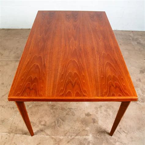 MID CENTURY DANISH Modern Dining Table Denmark Teak Wood Extension Draw ...