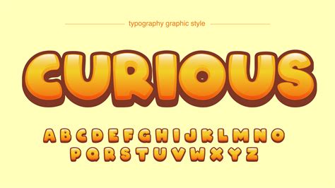 Orange Rounded Cartoon Text Effect 940848 Vector Art at Vecteezy