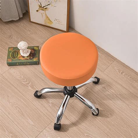 Waterproof Round Bar Stool Covers Stretch Dining Chair Seat Slipcover ...