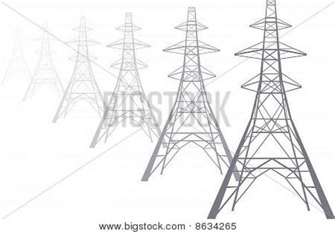 Electricity Pylons Vector & Photo (Free Trial) | Bigstock