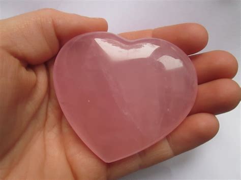 HUGE Rose Quartz Heart Polished Madagascar AA Pink Crystal
