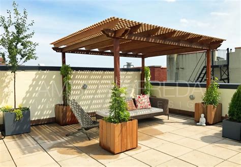 Harlem Rooftop Garden and Pergola | Amber Freda Landscape Design in ...