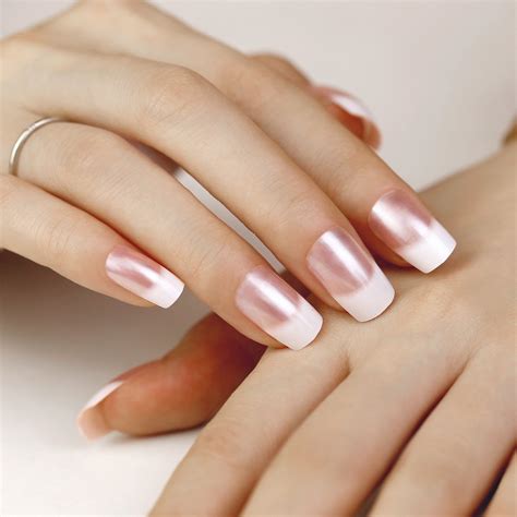 Buy ArtPlus Preglued 24pcs White Pearl Elegant Touch French Manicure ...