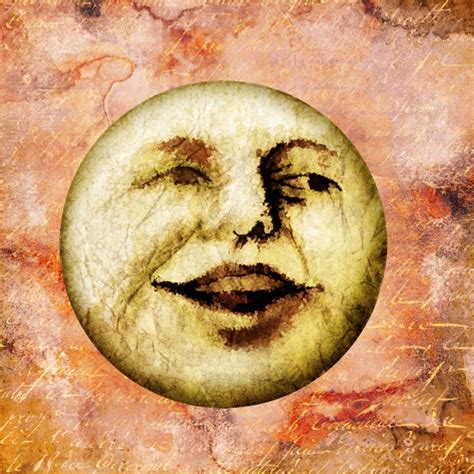 Laughing Full Moon Vintage Poster Free Stock Photo - Public Domain Pictures