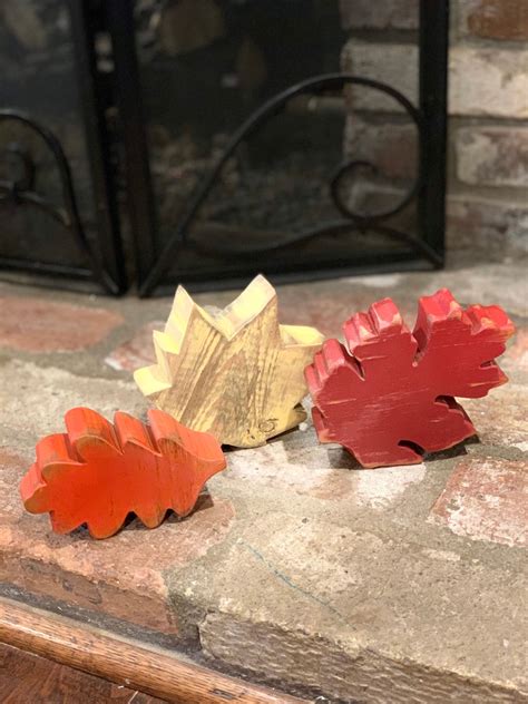 Rustic Wood Fall Leaves Set3 - Etsy