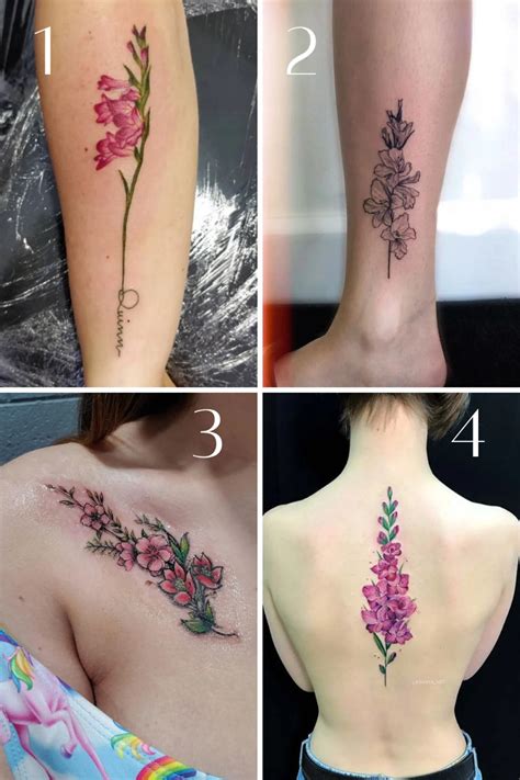 August Birth Flower Tattoos {Poppies + Gladiolus} - TattooGlee August ...