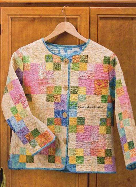 Square Dance Quilted Jacket Quilt Pattern Pieced RM | Quilted jacket ...