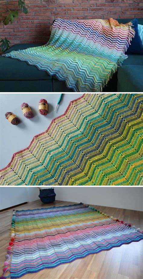 Chevron Rainbow Blanket