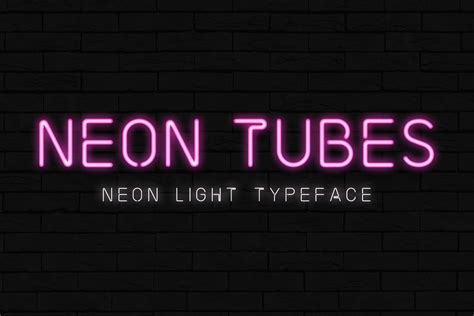 Neon Tubes - Neon Sign Font — Medialoot