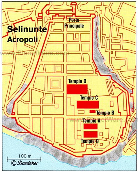 Acropolis of Selinunte Planer, Der Plan, Basilicata, Trapani, Aosta ...