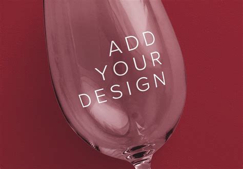 Wine Glass Mockup PSD - Custom Scene