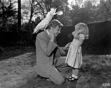 Old School Celebs — David Attenborough and daughter, 1958