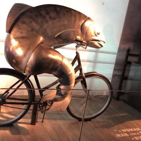 You always need a fish on a bike story to bring home!! Metal automated sculpture in the Guinness ...