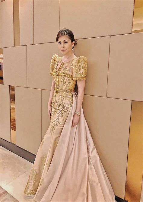 Bianca Valerio in Filipiniana by Mikee Andrei Formal Dresses For Weddings, Wedding Dresses ...