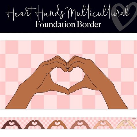 Heart Hands Multicultural | Bulletin Board Borders | Schoolgirl Style