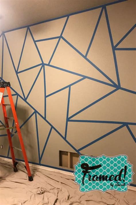 DIY Color Block Wall | Accent wall bedroom paint, Accent wall paint, Geometric wall paint