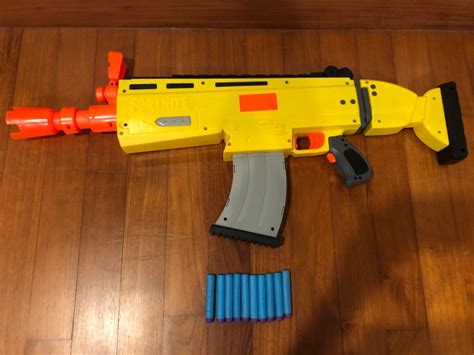 NERF Fortnite AR-L Elite Dart Blaster, Motorized Toy Blaster, Hobbies ...