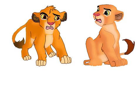 Simba and Nala as cubs by smsjgoku on DeviantArt