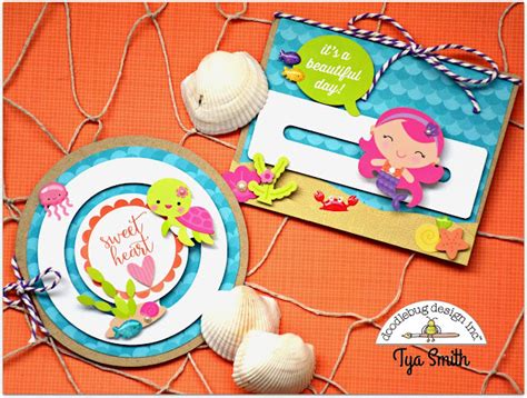 Doodlebug Design Inc Blog: Under the Sea Collection - Penny Slider Cards with Tya