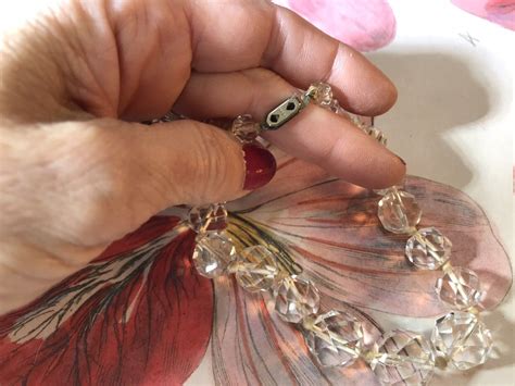 Antique Cut Crystal Faceted Graduated Necklace Art No… - Gem