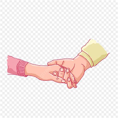 Couple Holding Hands Clipart Transparent PNG Hd, Cartoon Hand Painted ...