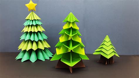 Colors Paper: DIY Mini Christmas Tree out of Paper | How to Make 3D Origami Christmas Tree