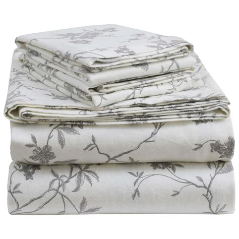 EnvioHome 160 GSM Cotton Flannel Sheet Set – Full, Floral Toile - Walmart.com - Walmart.com