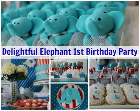 Blue Elephant Birthday Party