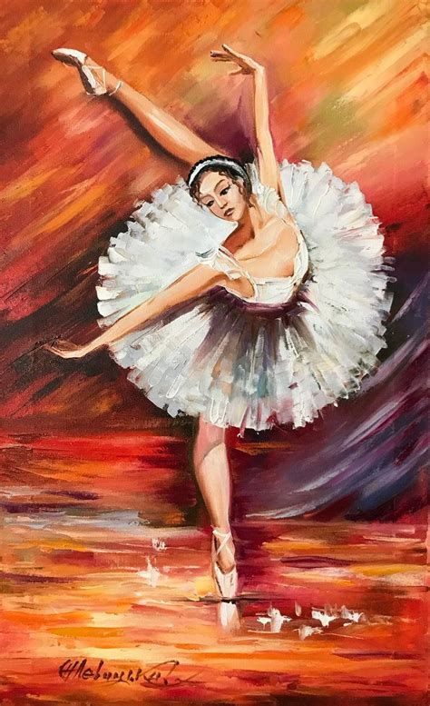 Abstract Ballerina Oil Painting Original Ballerina Wall Decor Dancing ...