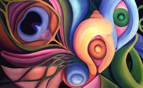 Peacock Painting - Biomorphic Shapes by Nancy Griswold | Art design ...