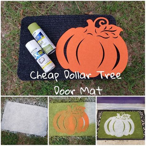 Quick Dollar Tree Door Mat | Fall decor dollar tree, Fall diy, Fall halloween crafts