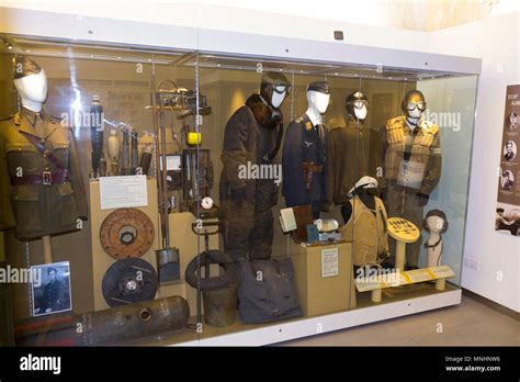 Exhibit / display of axis powers airmen / WW2 German Luftwaffe uniforms ...