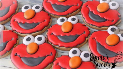 How to Make Elmo Cookies by Emma's Sweets - YouTube