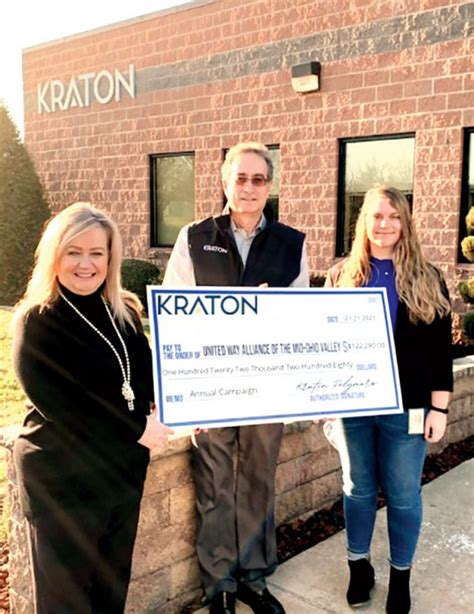 Kraton Polymers makes substantial gift to United Way | News, Sports, Jobs - News and Sentinel