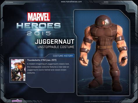 Juggernaut - Marvel Heroes Complete Costume List