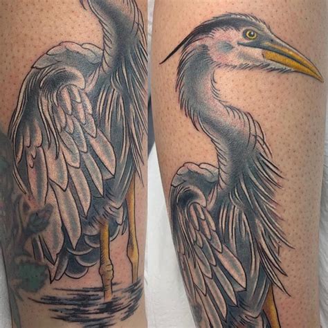 Tattoo of the Week: Great Blue Heron... — Independent Tattoo - Dela-where?