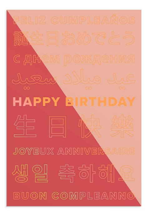 3 Birthday Cards - Happy Birthday Translations - Noteworthy