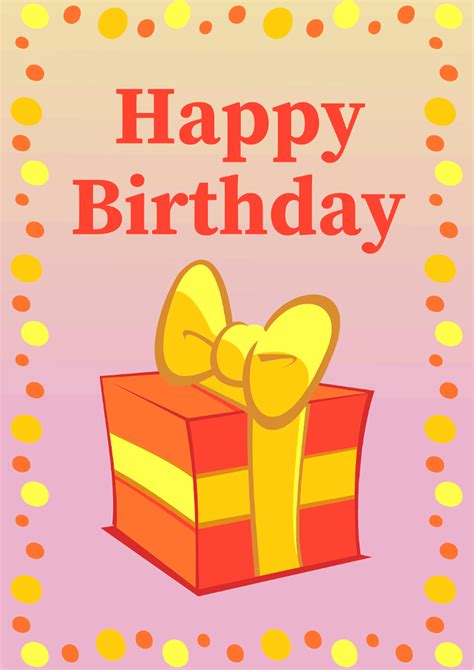 Happy Birthday Card - Free Stock Illustrations | Creazilla