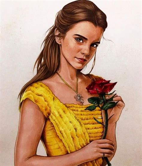 Emma Watson as Belle fan art | Emma watson belle, Beauty and the beast art, Disney drawings