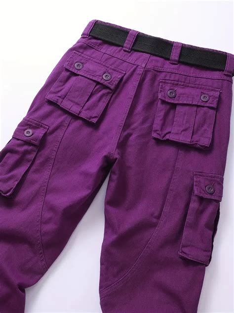Men's Casual Cargo Pants Fashion Cotton Pants Solid Work - Temu