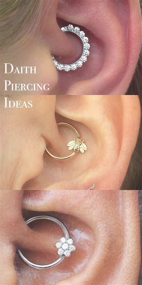 Cute Ear Piercing Ideas at MyBodiArt.com - Daith Piercing Jewelry Hoop ...