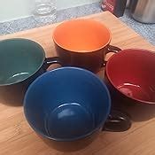 Amazon.com: GBhome Jumbo Soup Mugs with Handles, 24 Oz Large Coffee Mugs Set of 4, Ceramic Soup ...