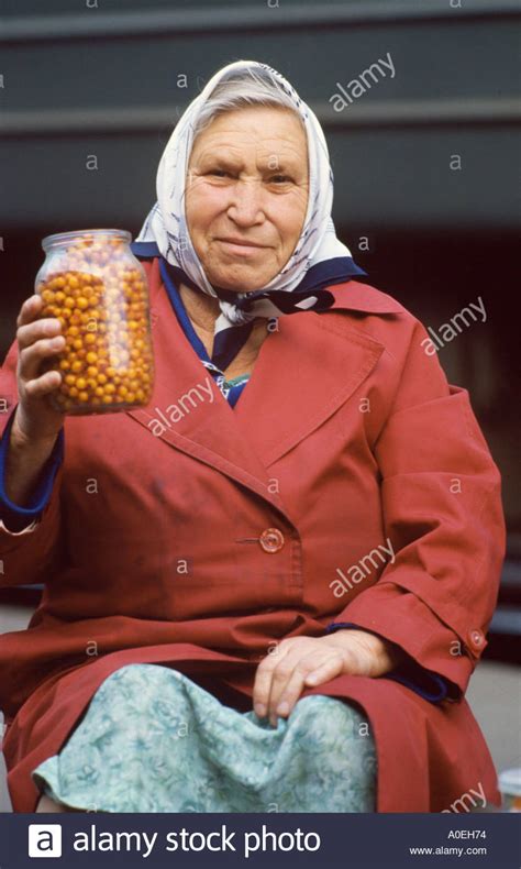 Russian peasant woman selling food on Trans Siberian railway station Stock Photo: 3254643 - Alamy
