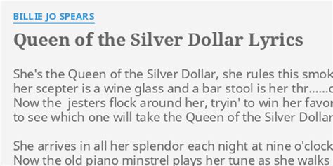 "QUEEN OF THE SILVER DOLLAR" LYRICS by BILLIE JO SPEARS: She's the ...