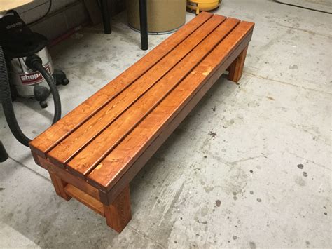Bench made from 2X4 Nabe Recipe, Outdoor Furniture, Outdoor Decor, Benches, Workshop, Chairs ...