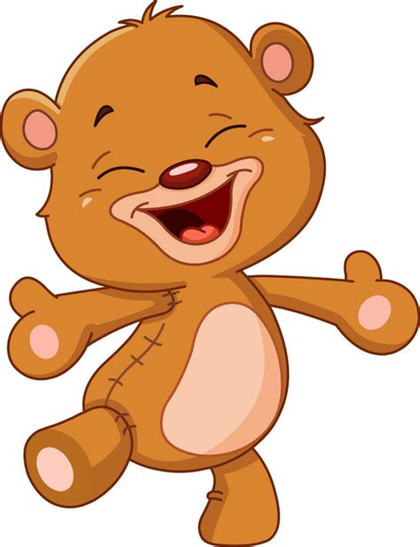 Happy smiling teddy bear vector free download