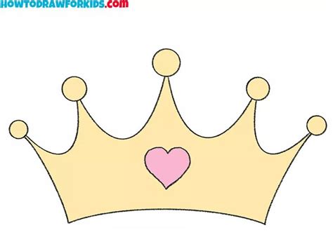 How to Draw a Princess Crown - Easy Drawing Tutorial For Kids | Crown drawing, Princess crown ...