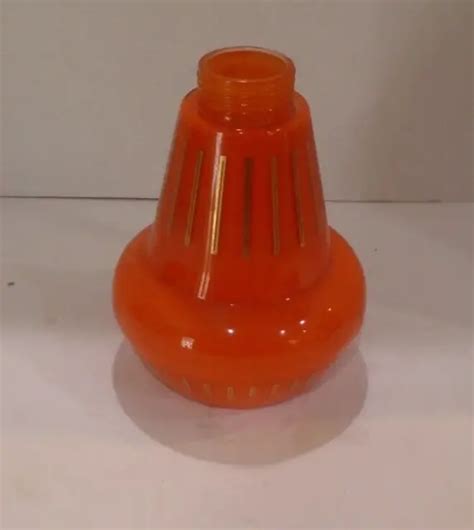 RARE MID CENTURY MODERN GLASS TENSION POLE LAMP! ORANGE shade ATOMIC 50s 60s $67.88 - PicClick
